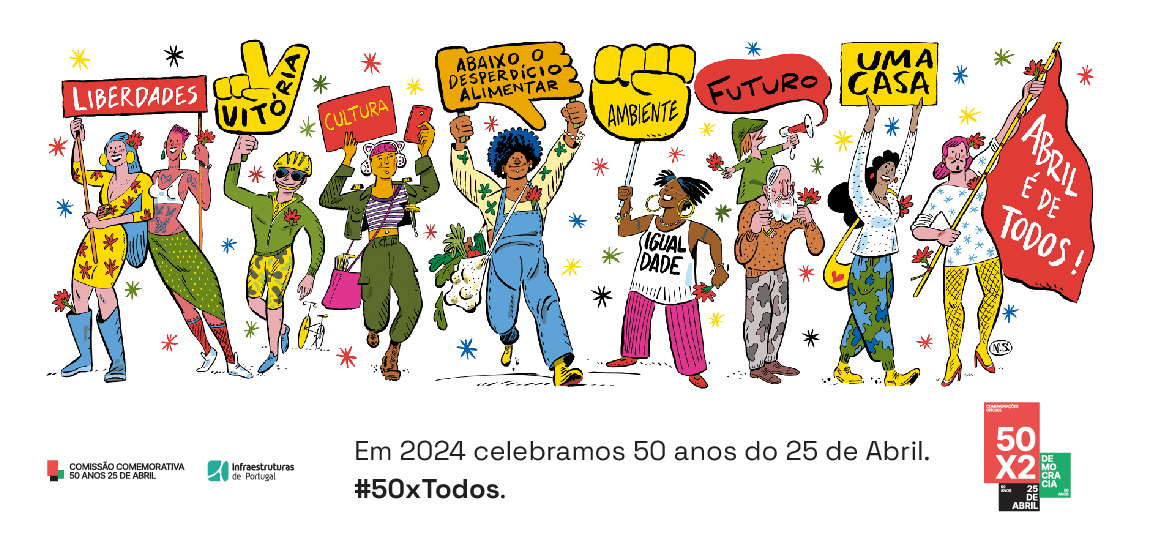 Ilustração do Nuno Saraiva -  Comissão Comemorativa 50 anos 25 de Abril