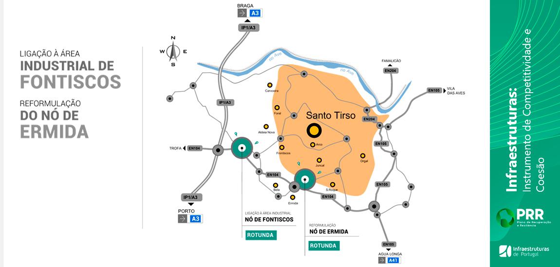 Connection to the Fontiscos Industrial Zone and Remodelling of the Ermida Interchange (Santo Tirso)