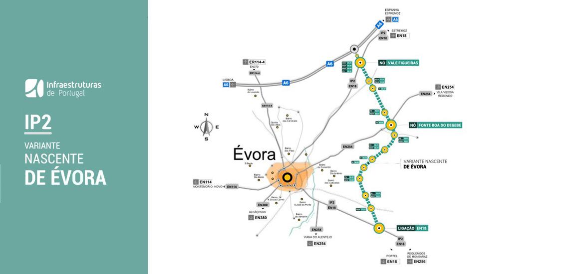 Fotografia da infografia - IP2 - Variante Nascente de Évora